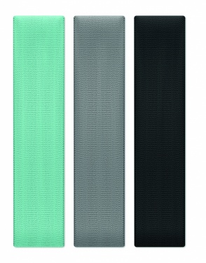 Logo trade promotional product photo of: Set of 3 fitness bands in pouch