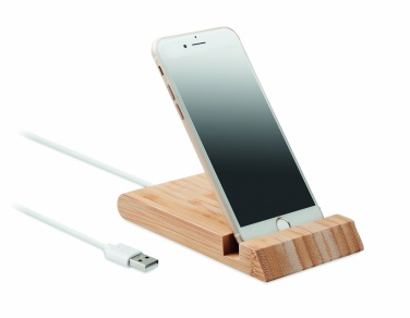 Logotrade business gifts photo of: Bamboo wireless charger  10W ODOS