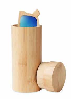 Logo trade promotional product photo of: Sunglasses and case in bamboo KEILA
