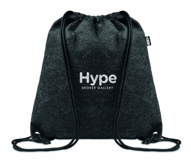 Logo trade advertising products image of: RPET felt drawstring bag
