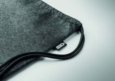 Logotrade promotional item picture of: RPET felt drawstring bag