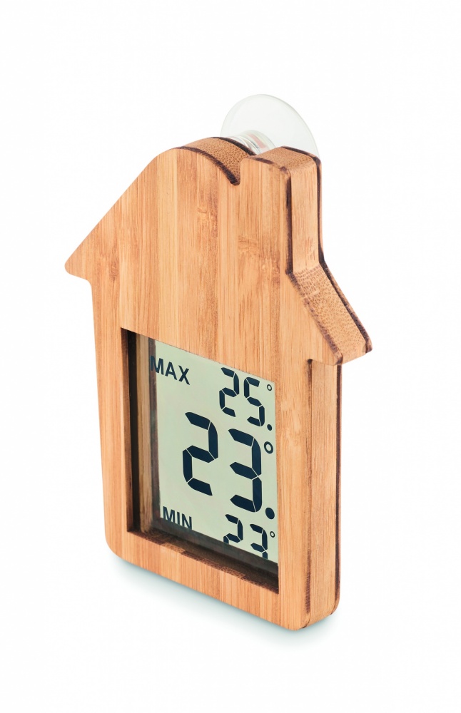 Logo trade promotional items image of: Bamboo weather station HISA