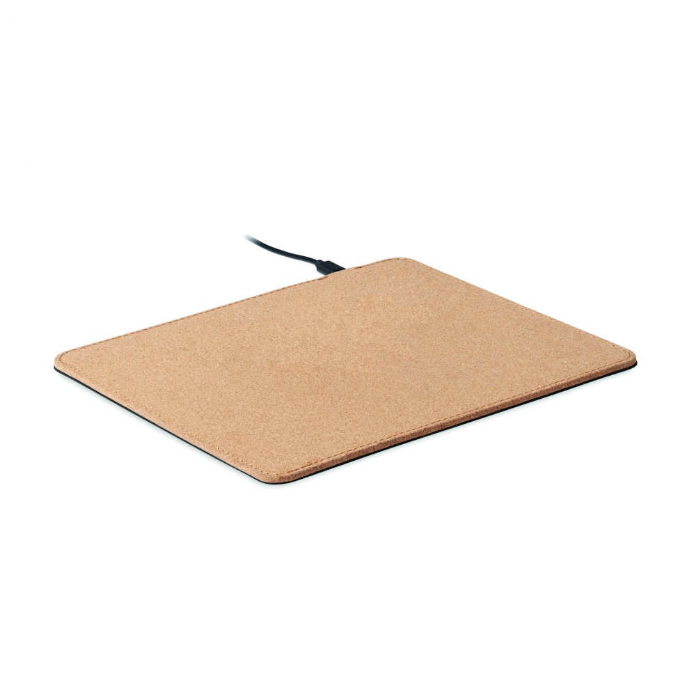 Logotrade promotional giveaway picture of: Cork mouse mat charger 15W