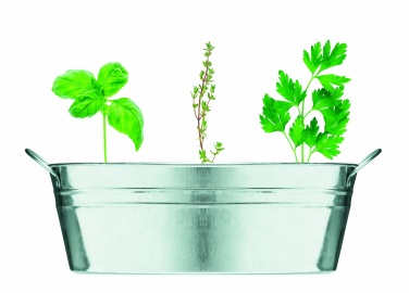 Logo trade promotional giveaways picture of: Zinc tub with 3 herbs seeds