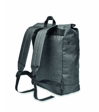 Logo trade corporate gifts image of: 600D RPET 2 tone backpack
