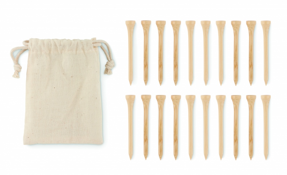 Logo trade advertising products picture of: 20 bamboo golf tees set