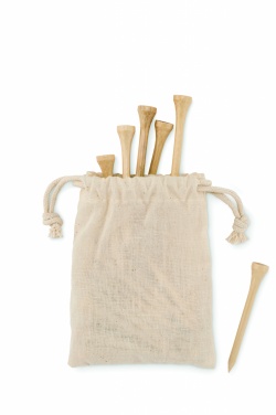 Logo trade promotional gift photo of: 20 bamboo golf tees set