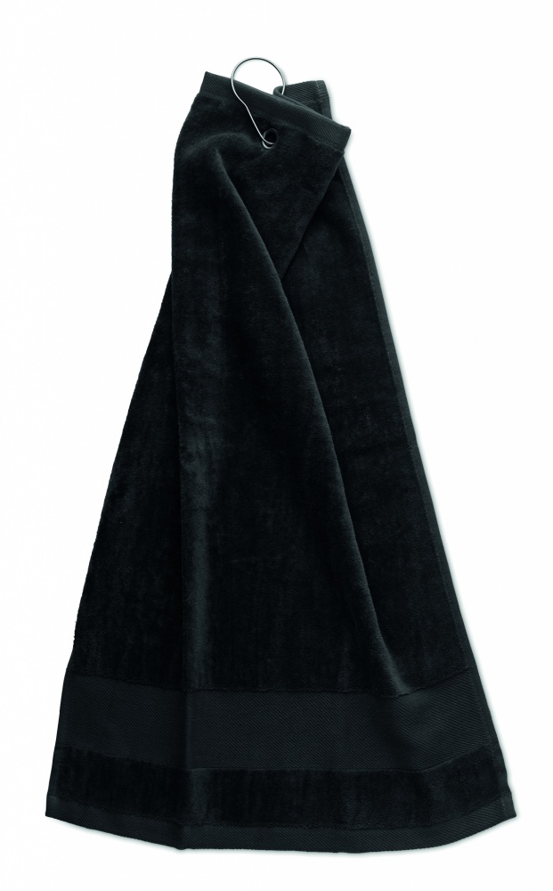 Logo trade advertising products image of: Cotton golf towel with hanger