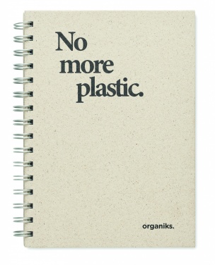 Logotrade promotional giveaway image of: A5 grass notebook 80 lined