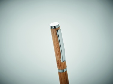 Logo trade promotional merchandise image of: Bamboo gel pen