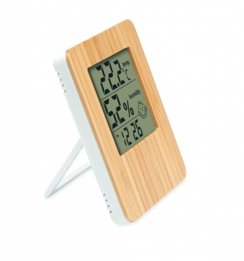 Logo trade advertising product photo of: Bamboo weather station