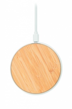 Logo trade promotional product photo of: Bamboo wireless charger 10W