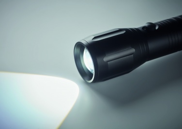 Logo trade promotional giveaways image of: Large aluminium LED flashlight