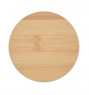 Logo trade promotional merchandise photo of: Bamboo round coaster