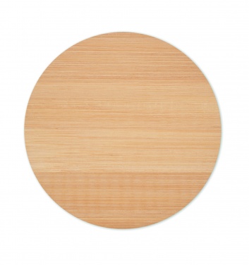 Logo trade business gift photo of: Bamboo round coaster
