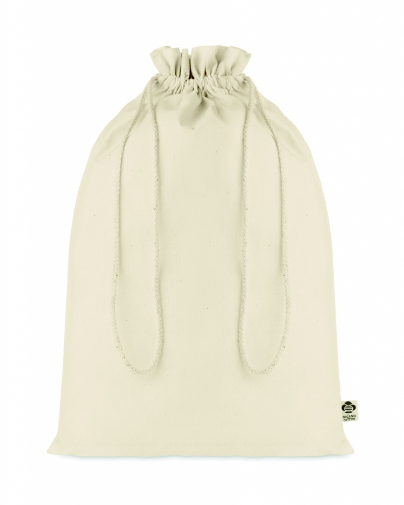 Logo trade promotional giveaways image of: Large organic cotton gift bag
