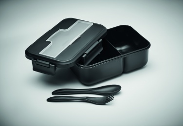 Logo trade business gifts image of: Lunch box with cutlery in PP