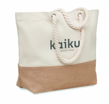 Logo trade promotional giveaways image of: Canvas beach bag 280 gr/m²