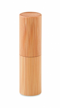Logo trade business gifts image of: Lip balm in bamboo tube box