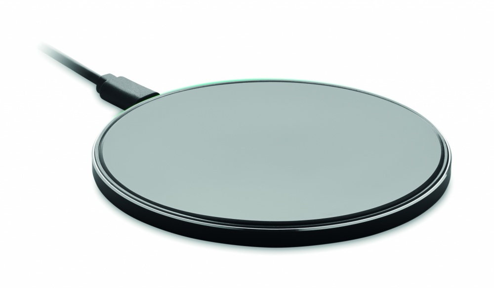 Logotrade corporate gifts photo of: Glass wireless 10W charger