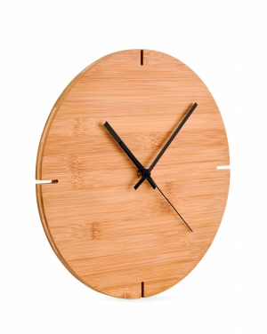 Logotrade business gifts photo of: Round shape bamboo wall clock