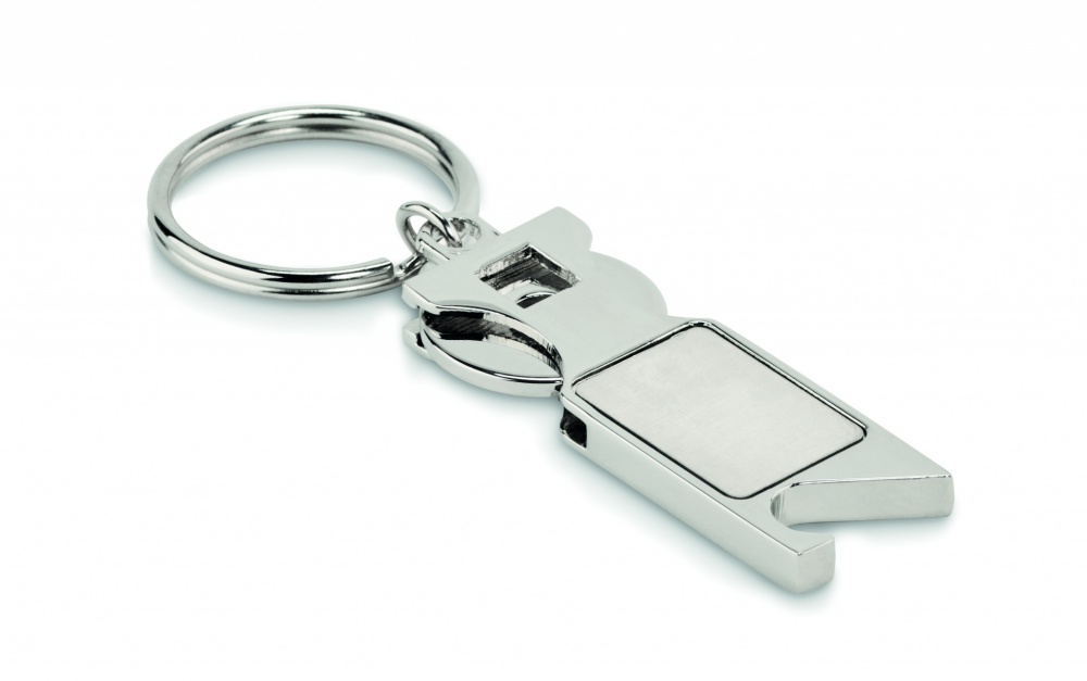 Logotrade promotional gift picture of: Euro Token key ring Porvoo