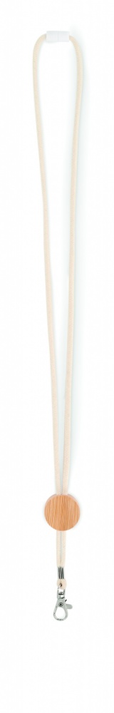 Logo trade advertising products image of: Cotton Lanyard with metal hook