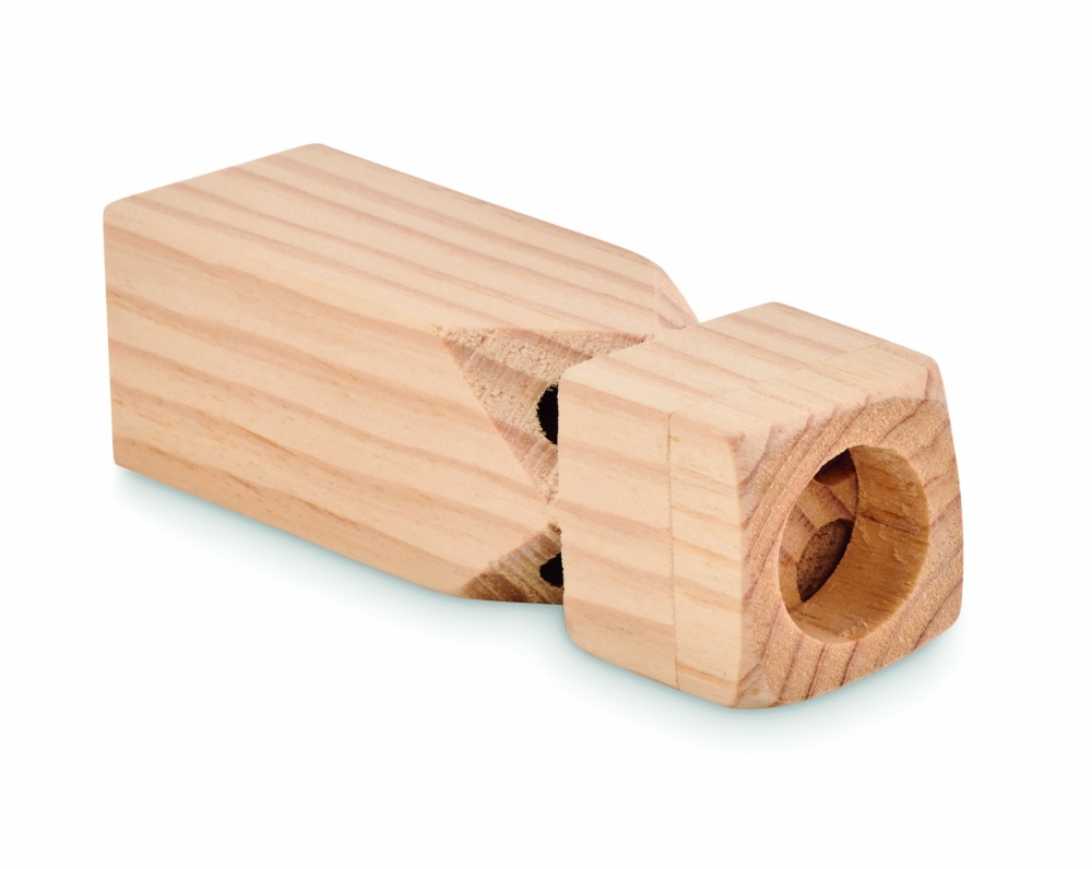 Logo trade business gifts image of: Wooden train whistle