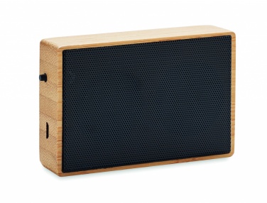 Logo trade promotional item photo of: Solar bamboo wireless speaker