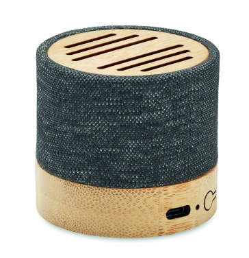 Logo trade promotional items image of: Bamboo RPET wireless speaker