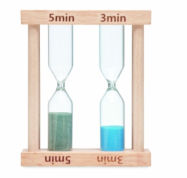 Logotrade promotional giveaways photo of: Set of 2 wooden sand timers