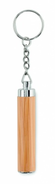 Logo trade promotional gifts image of: Mini bamboo torch with keyring