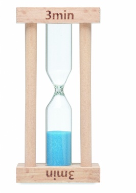 Logo trade promotional merchandise photo of: Wooden sand timer 3 minutes