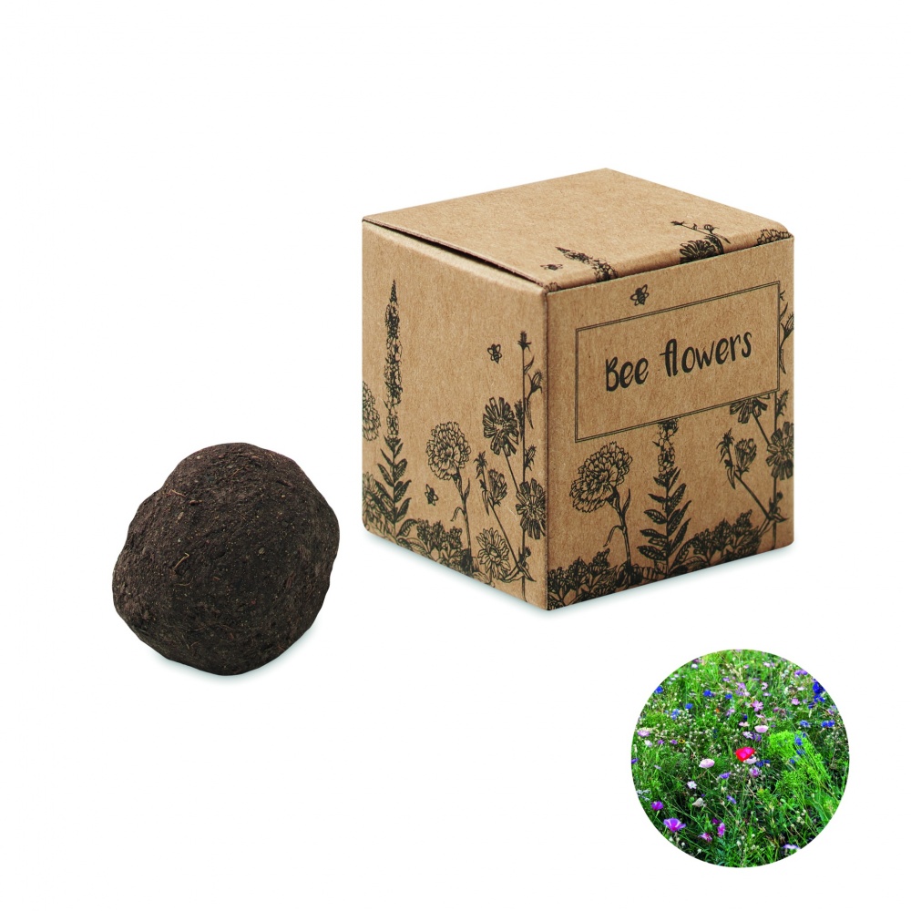 Logo trade promotional giveaway photo of: Seed bomb with bee flowers