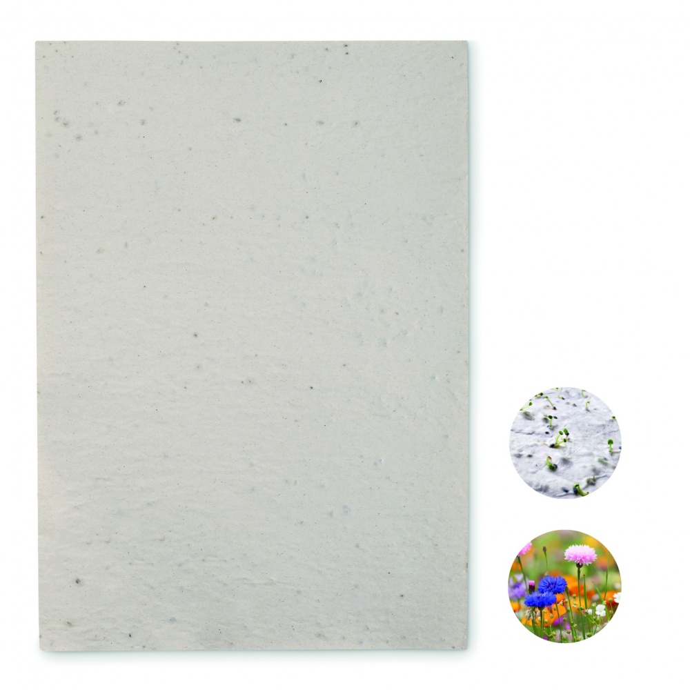 Logo trade promotional merchandise image of: A4 wildflower seed paper sheet
