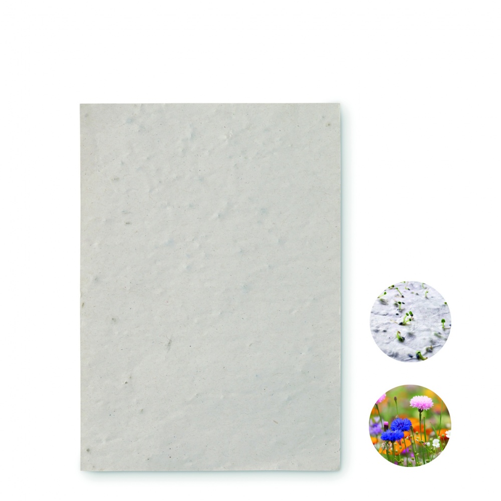 Logo trade promotional products image of: A6 wildflower seed paper sheet