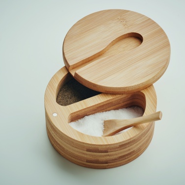 Logotrade promotional item picture of: Salt and pepper bamboo box
