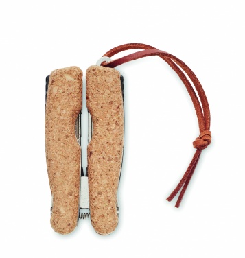 Logo trade advertising products image of: Multi tool pocket knife cork