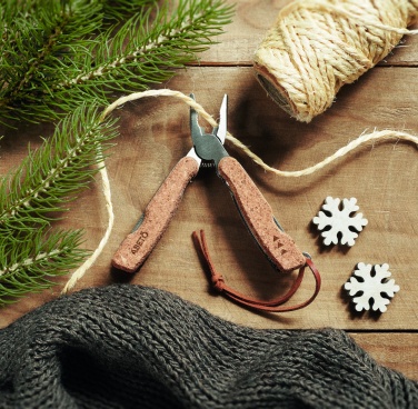 Logo trade advertising products image of: Multi tool pocket knife cork