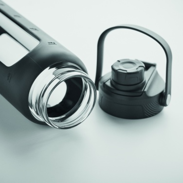 Logotrade advertising products photo of: Glass bottle with sleeve 750 ml