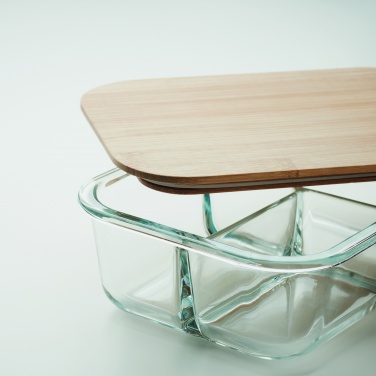 Logotrade advertising products photo of: Glass lunch box with bamboo lid
