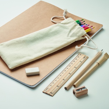 Logo trade corporate gifts image of: Kids drawing set in drawstring