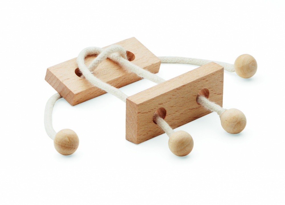 Logotrade promotional item picture of: Wooden brain teaser rectangle
