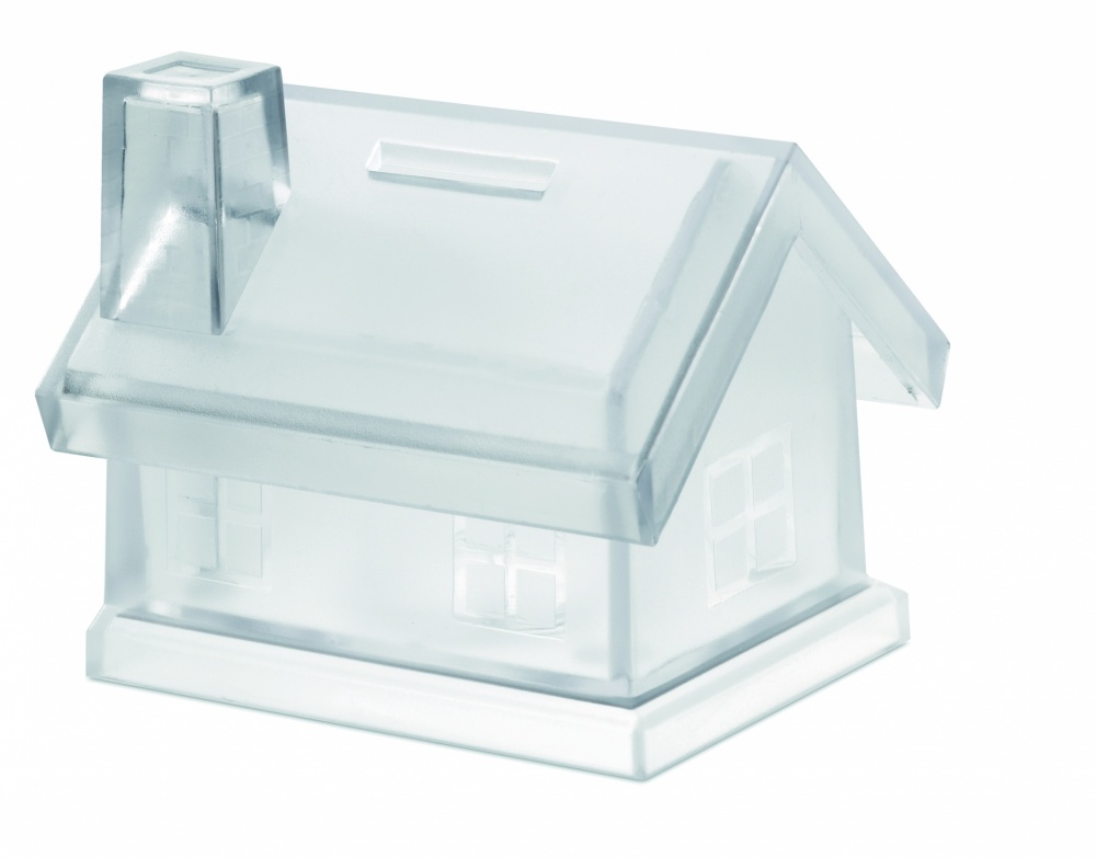 Logotrade advertising product picture of: Plastic house coin bank