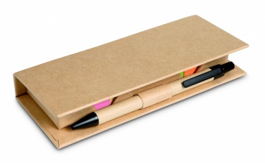 Logo trade corporate gifts image of: Sticky memo set recycked w/pen