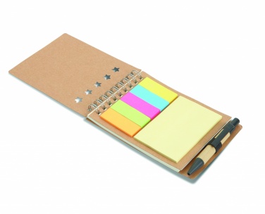 Logo trade advertising products image of: Notepad with pen and memo pad