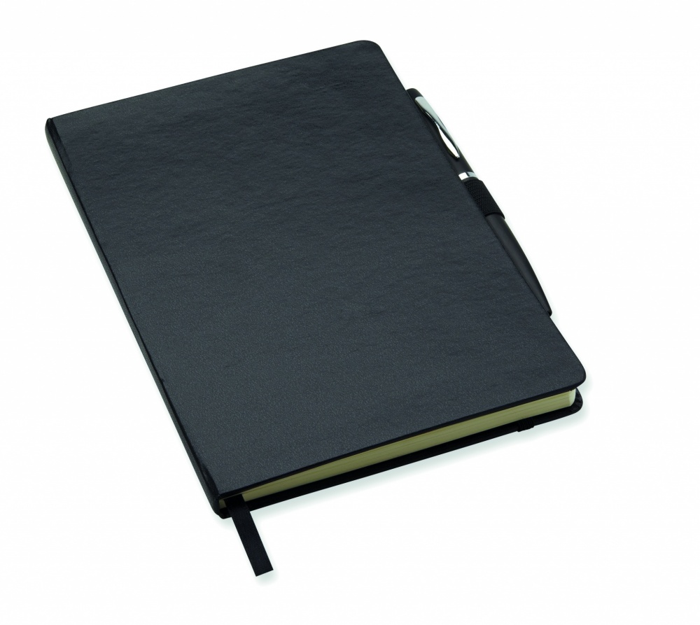 Logo trade advertising product photo of: A5 notebook with pen 72 lined
