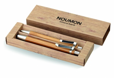 Logotrade corporate gifts photo of: Bamboo pen and pencil set