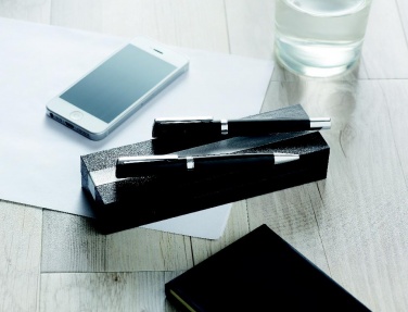 Logo trade corporate gifts image of: Pen and roller in paper box