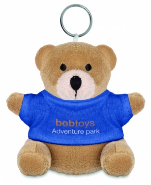 Logo trade advertising product photo of: Teddy bear key ring FINLAND